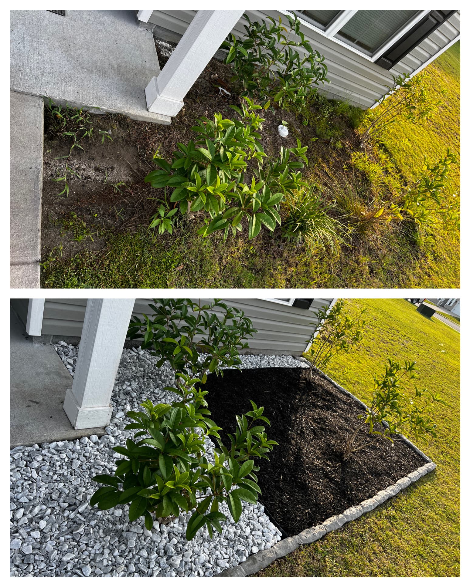 Exterior upkeep and yard maintenance example